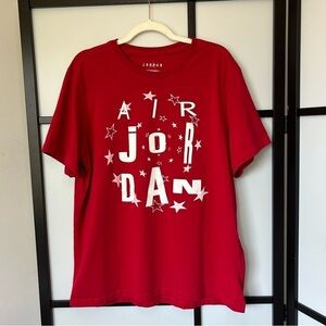 [XL] Nike Men’s Red Air Jordan Graphic Design Casual T-Shirt